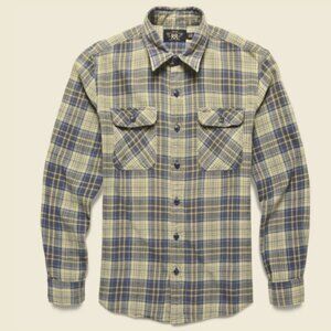 Rare RRL Matlock Workshirt - Faded Blue/Yellow (M)